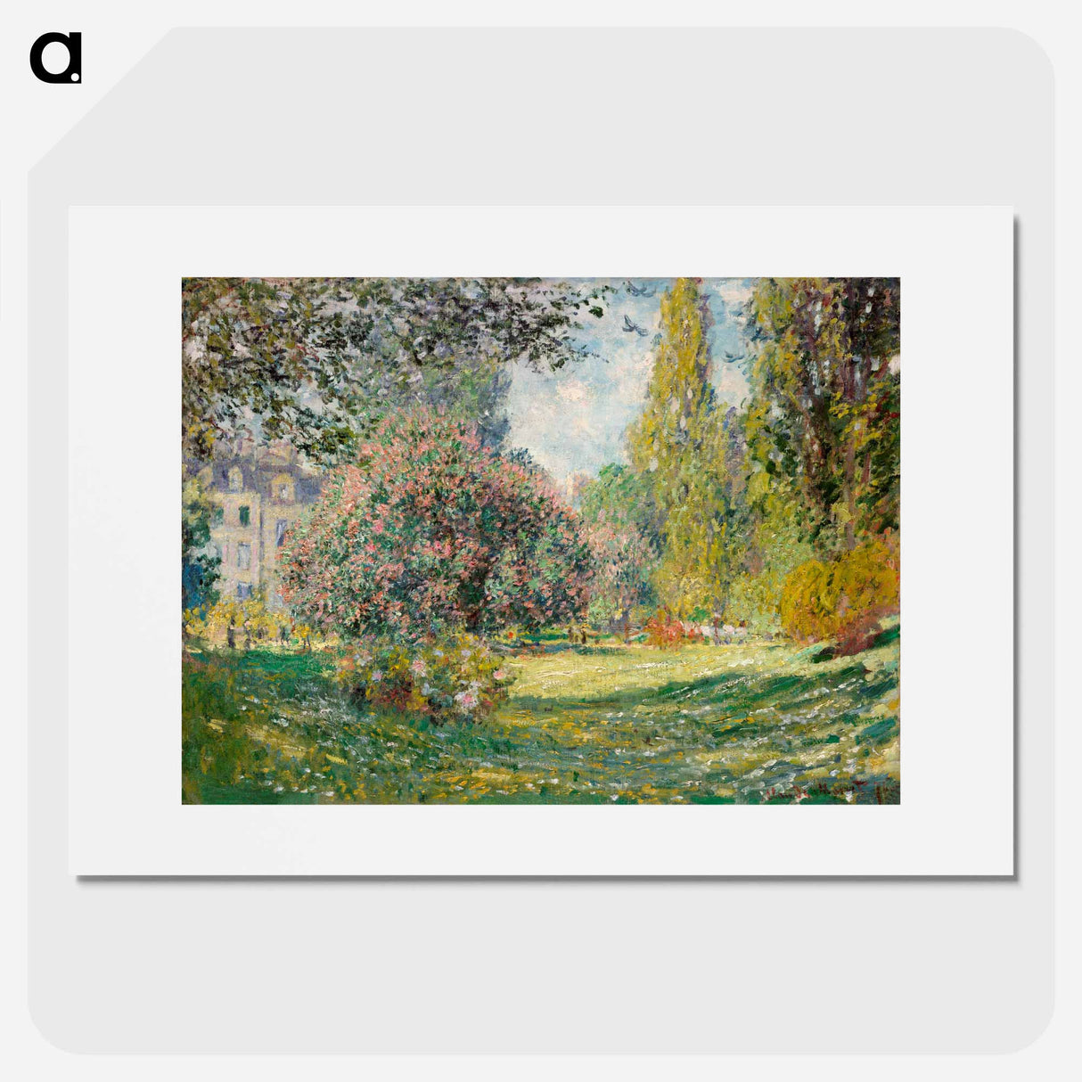 Landscape: The Parc Monceau - クロード モネ Poster.