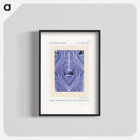 アートポスター-Art Deco fountain pattern pochoir print in oriental style - E.A.セギー Poster.