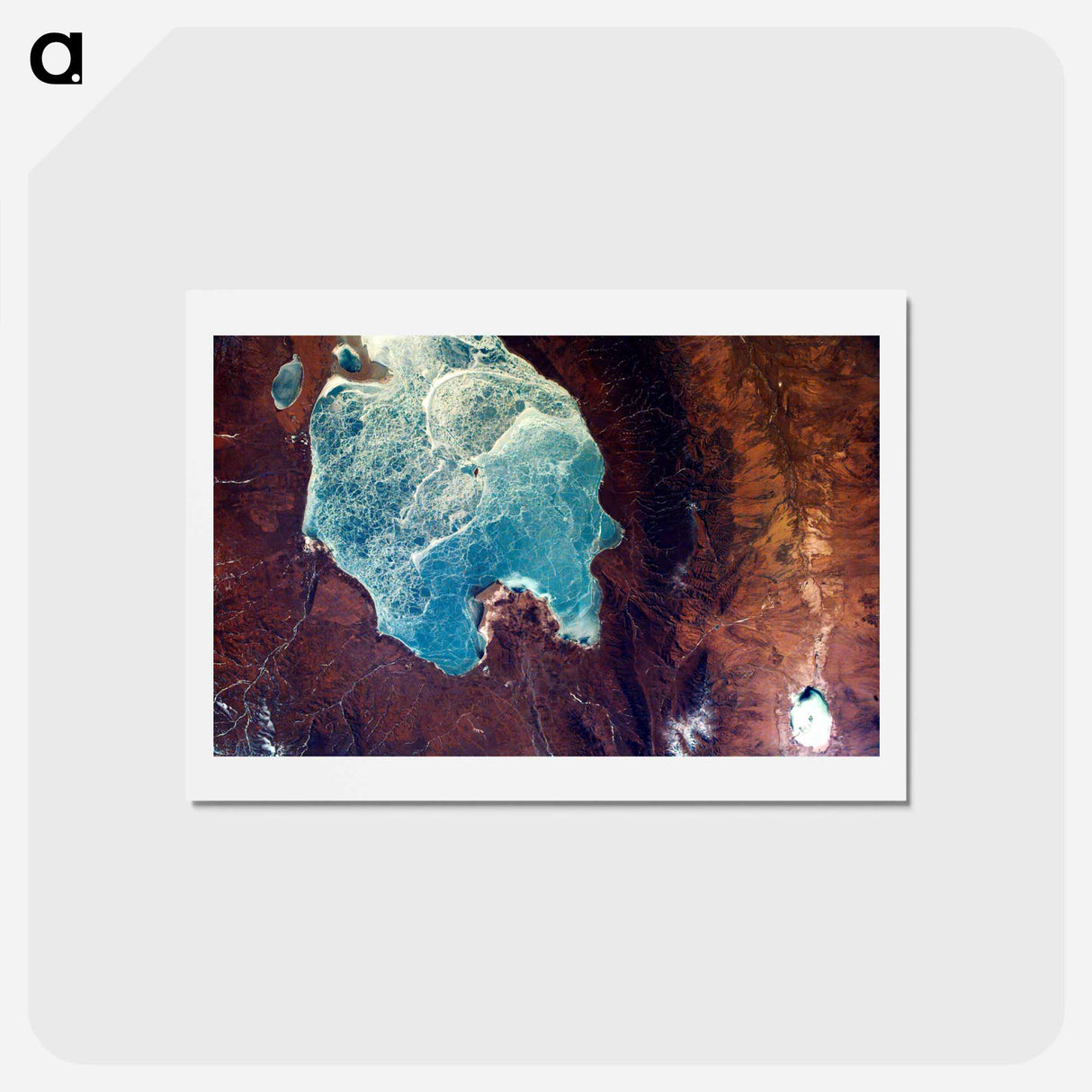 アートポストカード-Qinghai Lake from EarthKAM
 - 上空からの地球 Postcard.