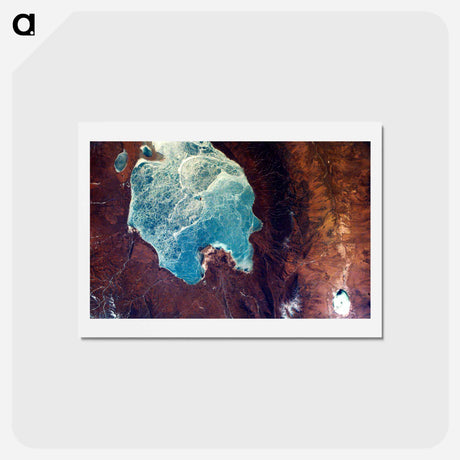 アートポストカード-Qinghai Lake from EarthKAM
 - 上空からの地球 Postcard.