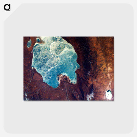 アートポストカード-Qinghai Lake from EarthKAM
 - 上空からの地球 Postcard.