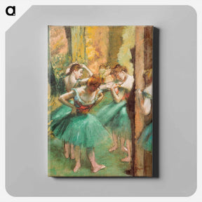 アートパネル-Dancers, Pink and Green - エドガー ドガ Canvas.