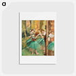 アートポストカード-Dancers, Pink and Green - エドガー ドガ Postcard.