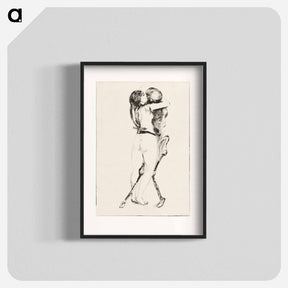 アートポスター-Death and the Woman - エドヴァルド ムンク Poster.