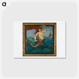 アートポストカード-A Sea-Nymph - エドワード バーン ジョーンズ Postcard.