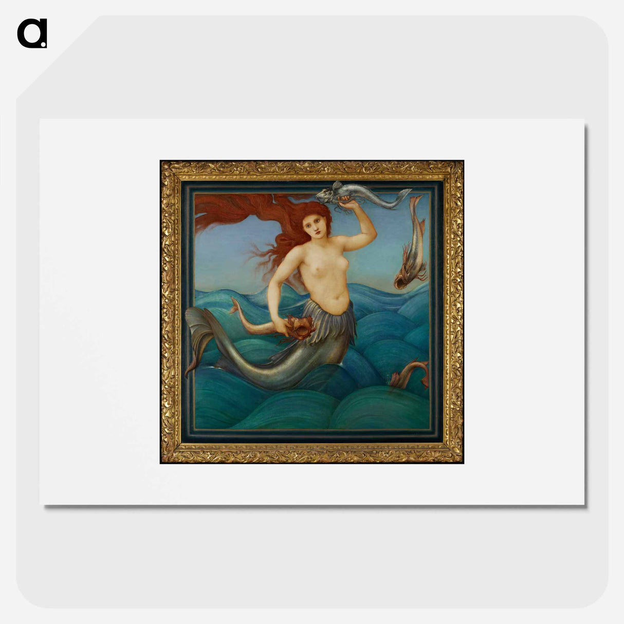 A Sea-Nymph - エドワード バーン ジョーンズ Poster.