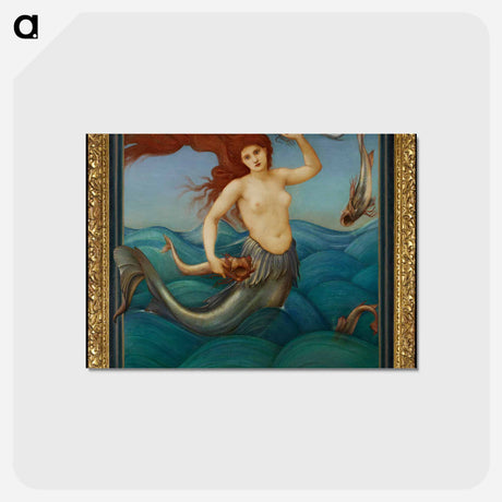 アートポストカード-A Sea-Nymph - エドワード バーン ジョーンズ Postcard.