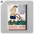 アートパネル-Join the United States school garden army–Enlist now - エドワード ペンフィールド Canvas.