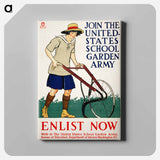 アートパネル-Join the United States school garden army–Enlist now - エドワード ペンフィールド Canvas.