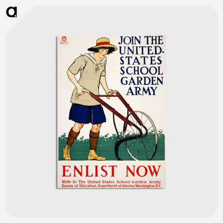 アートポストカード-Join the United States school garden army–Enlist now - エドワード ペンフィールド Postcard.
