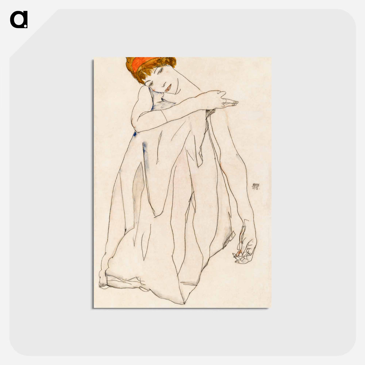 Dancer - エゴン シーレ Postcard.