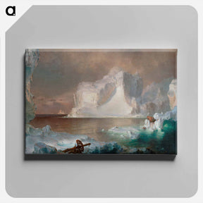 アートパネル-The Icebergs - フレデリック エドウィン チャーチ Canvas.