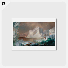 アートポストカード-The Icebergs - フレデリック エドウィン チャーチ Postcard.