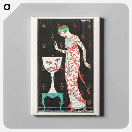 アートパネル-Costumes Parisiens: Grande robe du soir - ジョージ バービエ Canvas.