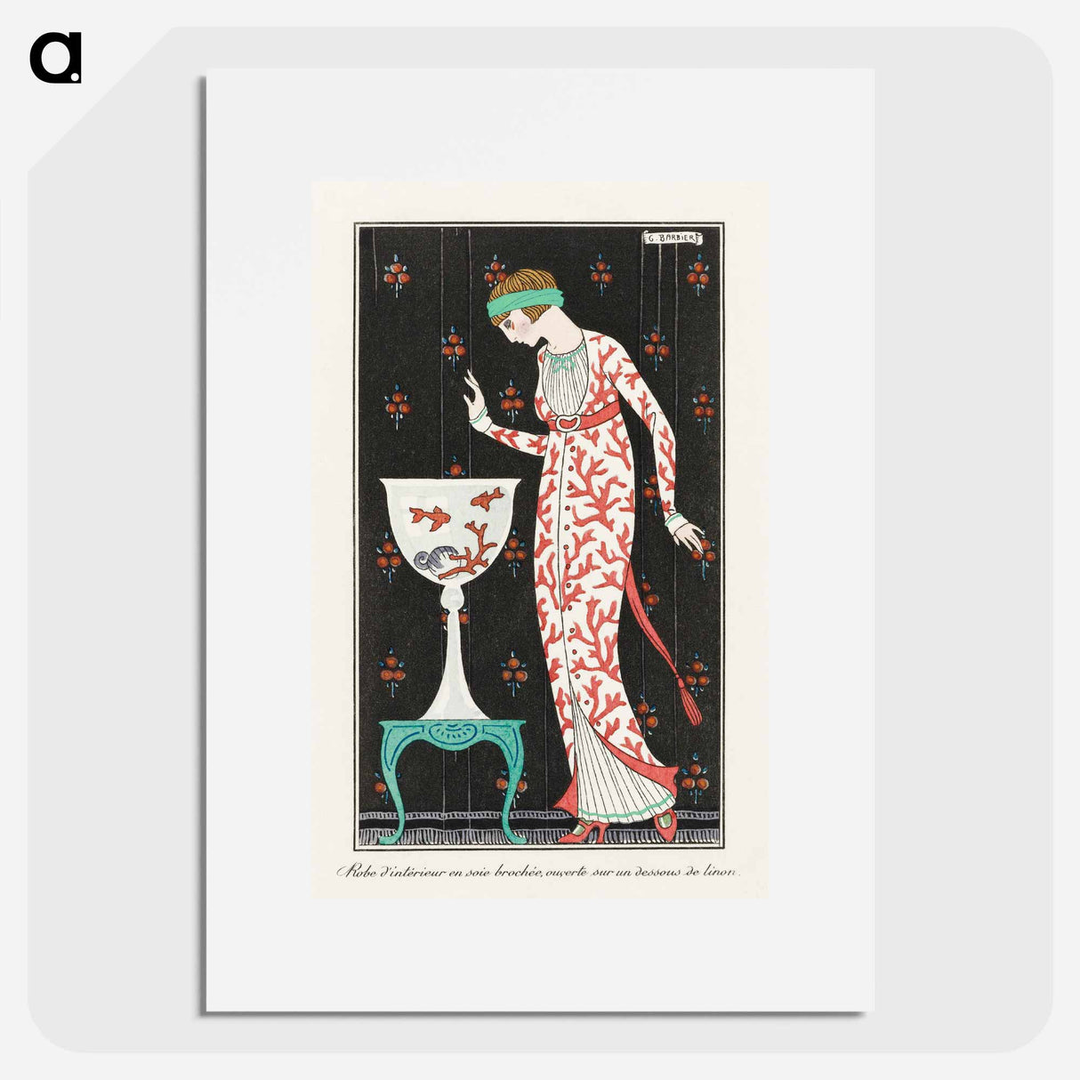 Costumes Parisiens: Grande robe du soir - ジョージ バービエ Poster.