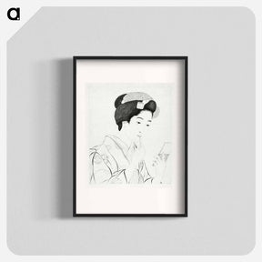アートポスター-Woman Holding a Lip Brush
 - 橋口 五葉 Poster.