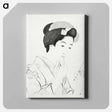 アートパネル-Woman Holding a Lip Brush
 - 橋口 五葉 Canvas.