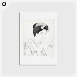 アートポストカード-Woman Holding a Lip Brush
 - 橋口 五葉 Postcard.
