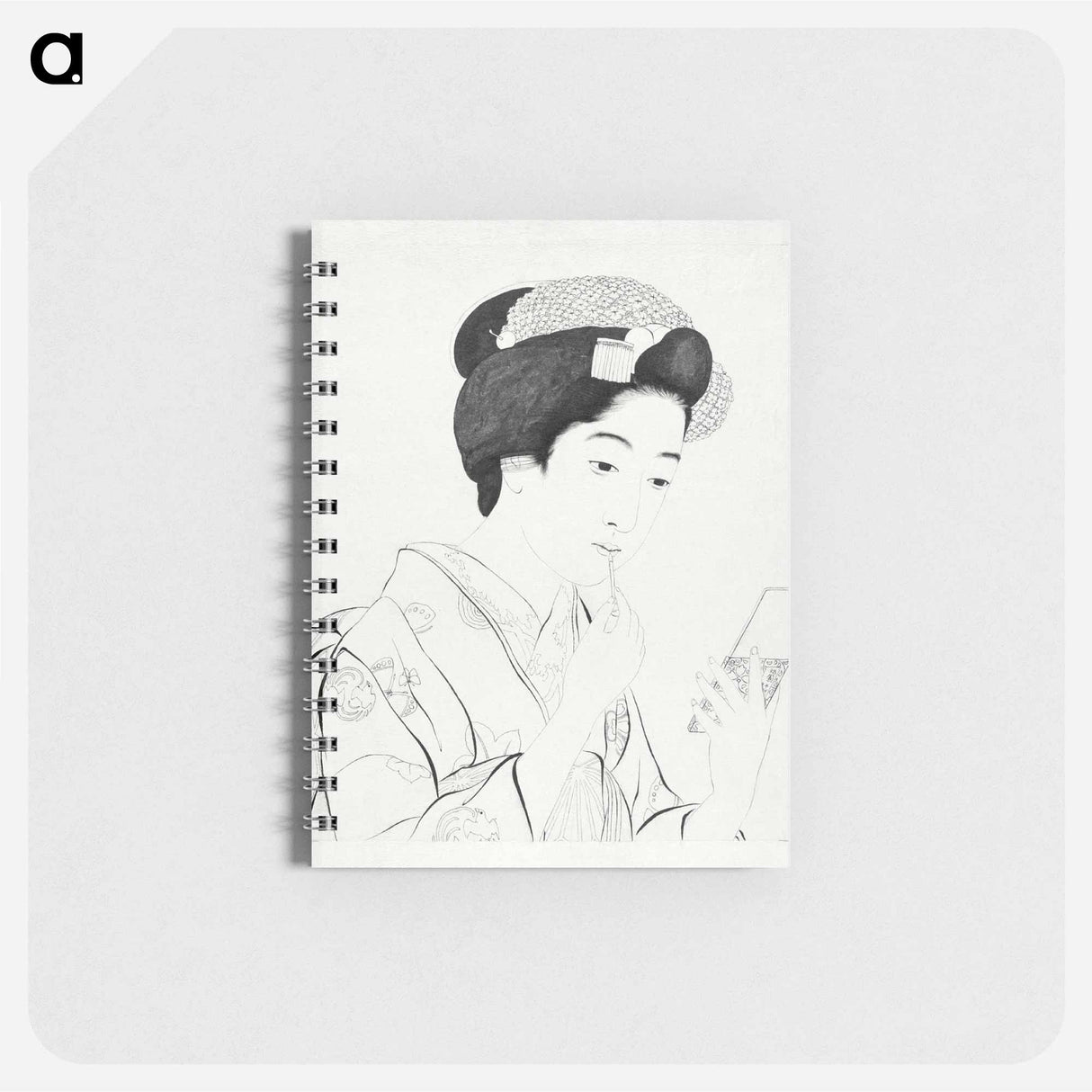 アートメモ帳-Woman Holding a Lip Brush
 - 橋口 五葉 Memo.