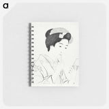 アートメモ帳-Woman Holding a Lip Brush
 - 橋口 五葉 Memo.
