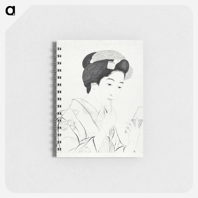 アートメモ帳-Woman Holding a Lip Brush
 - 橋口 五葉 Memo.