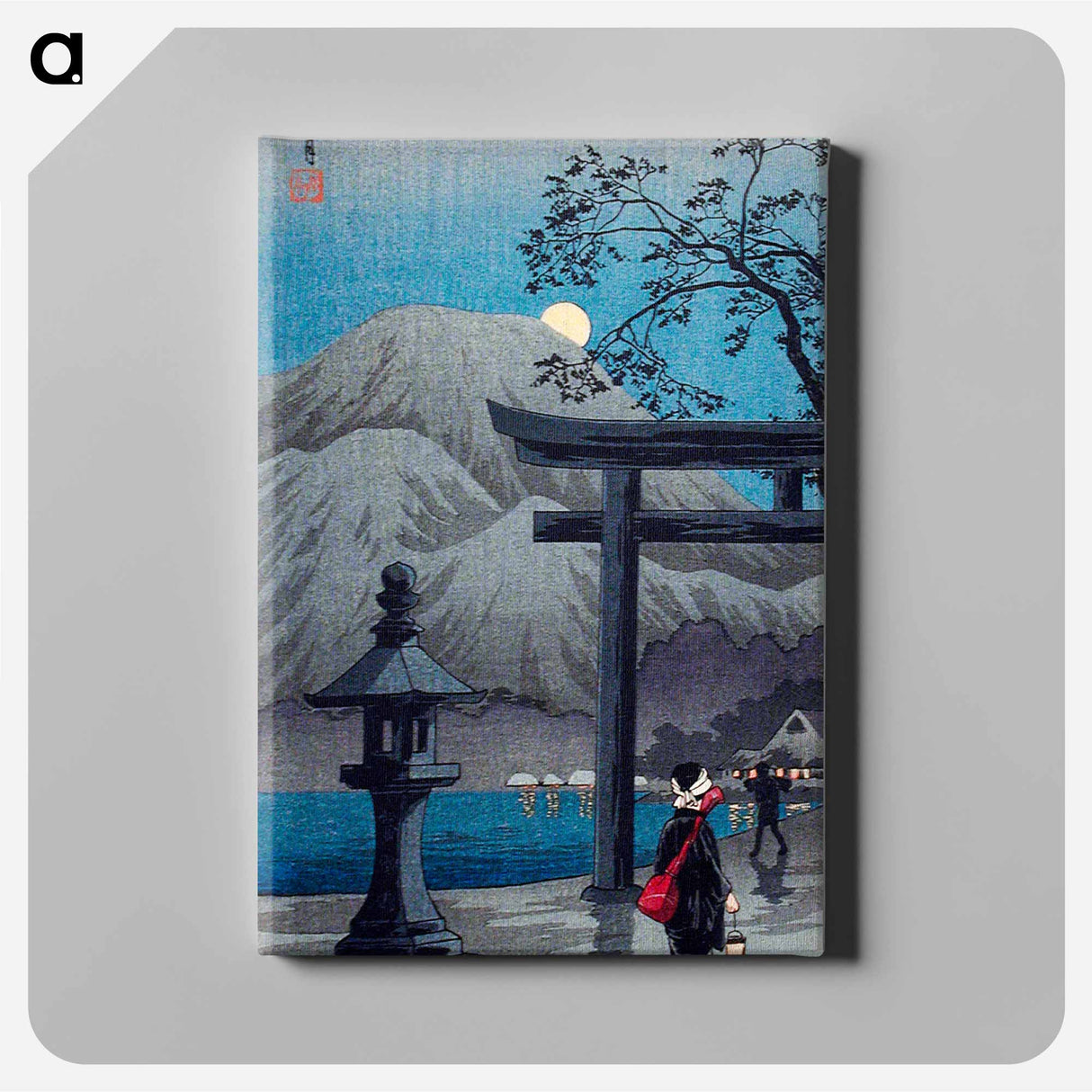 Hakone Lake in Moonlight - 高橋 宏明 Canvas.