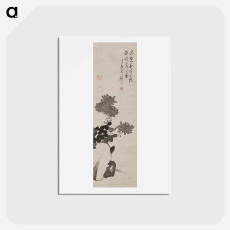 アートポストカード-Chrysanthemums amid Rocks
 - 伊藤若冲 Postcard.