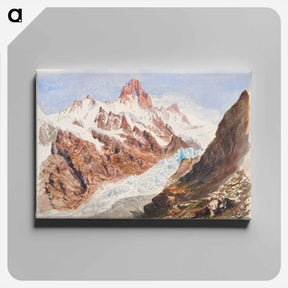 アートパネル-Schreckhorn, Eismeer from Splendid Mountain Watercolours Sketchbook by John Singer Sargent - ジョン シンガー サージェント Canvas.