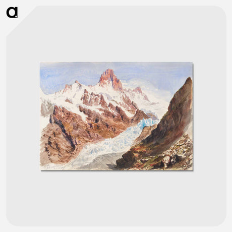 アートポストカード-Schreckhorn, Eismeer from Splendid Mountain Watercolours Sketchbook by John Singer Sargent - ジョン シンガー サージェント Postcard.