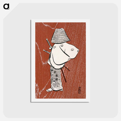 アートポストカード-Samurai - 神坂 雪佳 Postcard.