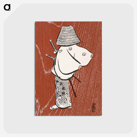 アートポストカード-Samurai - 神坂 雪佳 Postcard.