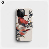 Katsushika Hokusai's birds - 葛飾 北斎 Phone Case.