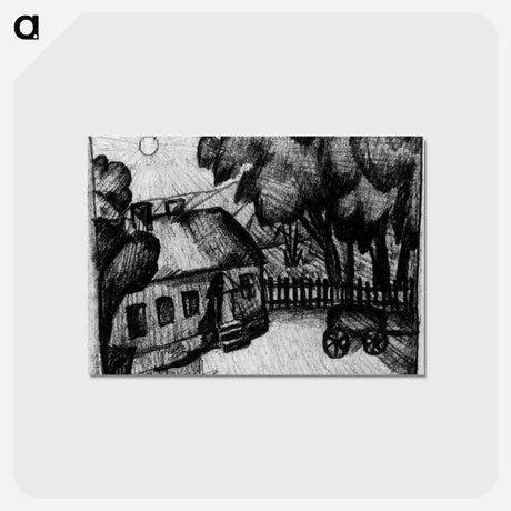 アートポストカード-House in the wall - カジミール マレーヴィチ Postcard.