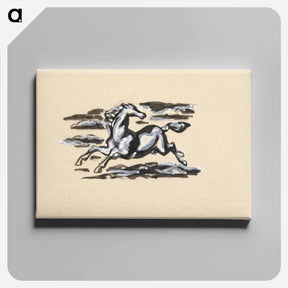 アートパネル-Galopperend paard - レオ ヘステル Canvas.