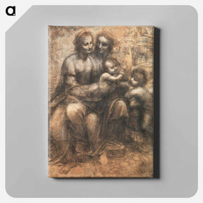 アートパネル-The Leonardo Cartoon - レオナルド ダ ヴィンチ Canvas.