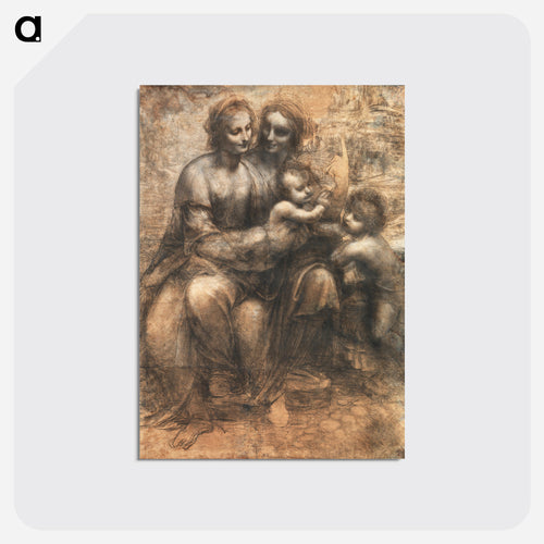 The Leonardo Cartoon - レオナルド ダ ヴィンチ Postcard.