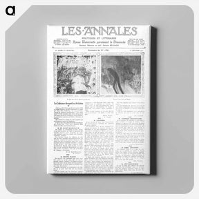 アートパネル-w:Umberto Boccioni, 1911, La rue entre dans la maison; w:Luigi Russolo, 1911, Souvenir d’une nuit. Published in Les Annales politiques et littéraires, 1 December 1912 - ルイージ ルッソロ Canvas.
