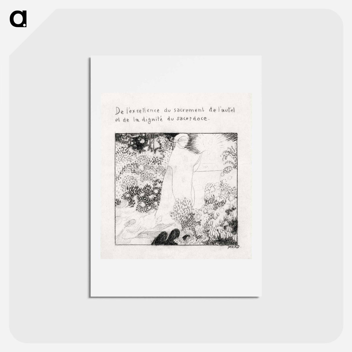 アートポストカード-The excellence of the sacrament and the dignity of the priesthood - モーリス ドニ Postcard.