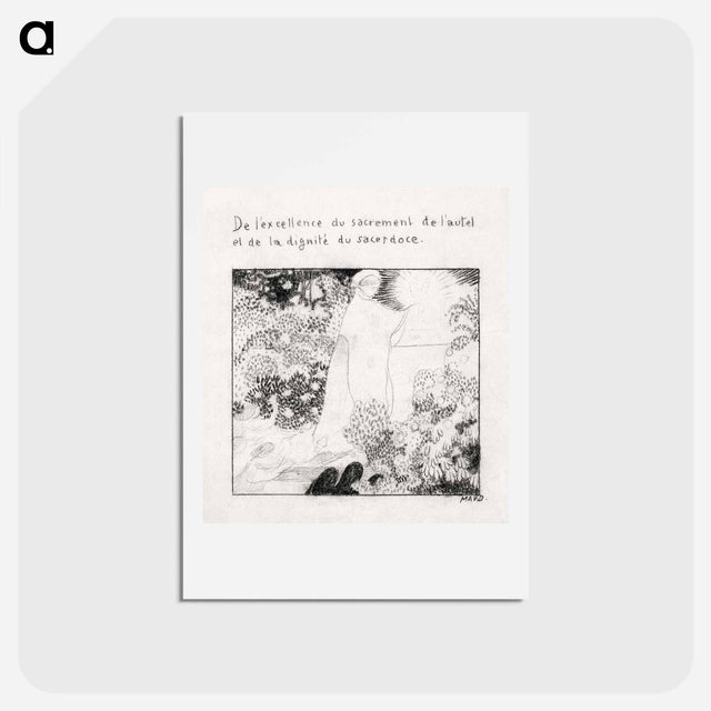アートポストカード-The excellence of the sacrament and the dignity of the priesthood - モーリス ドニ Postcard.