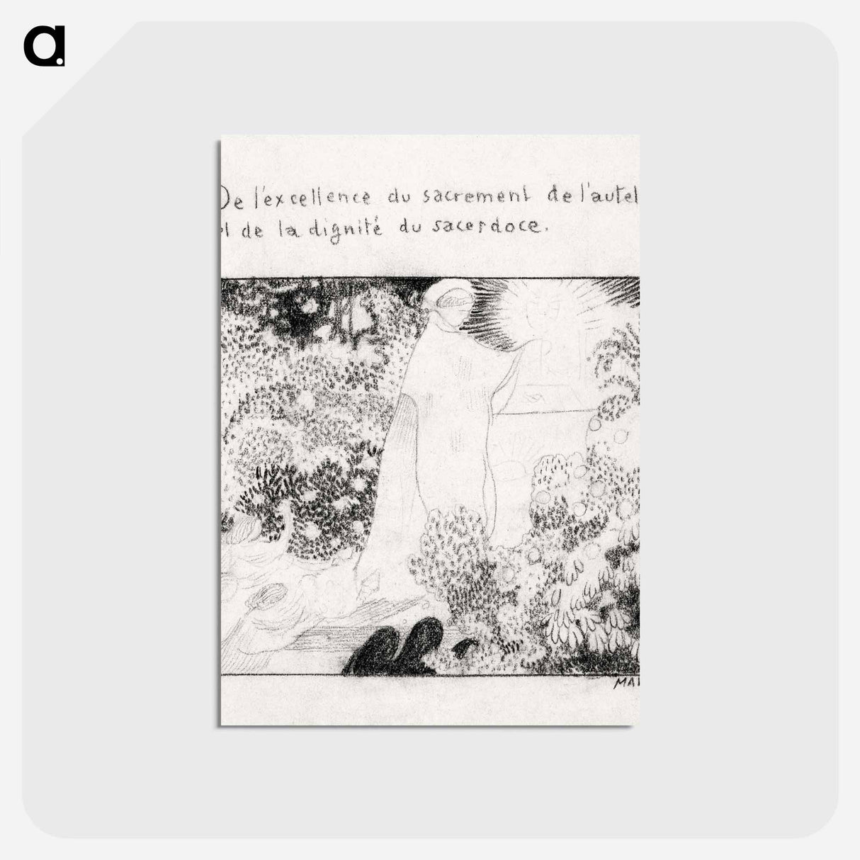 アートポストカード-The excellence of the sacrament and the dignity of the priesthood - モーリス ドニ Postcard.