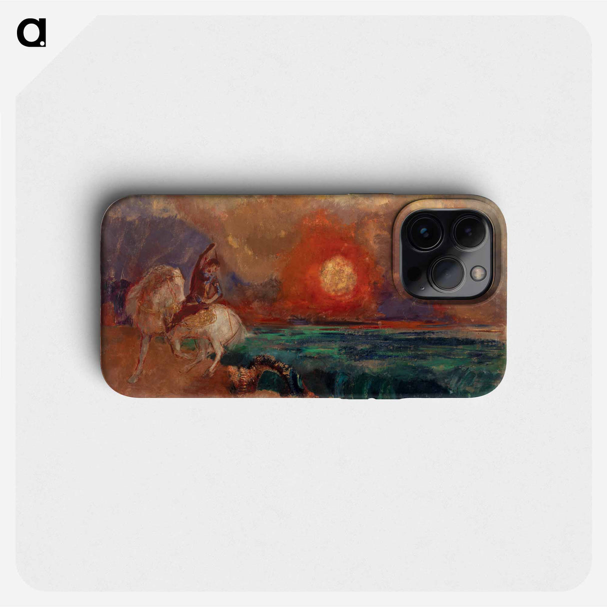 Saint George and the Dragon - Odilon Redon Phone Case.