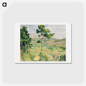 アートポストカード-Mont Sainte-Victoire and the Viaduct of the Arc River Valley - ポール セザンヌ Postcard.