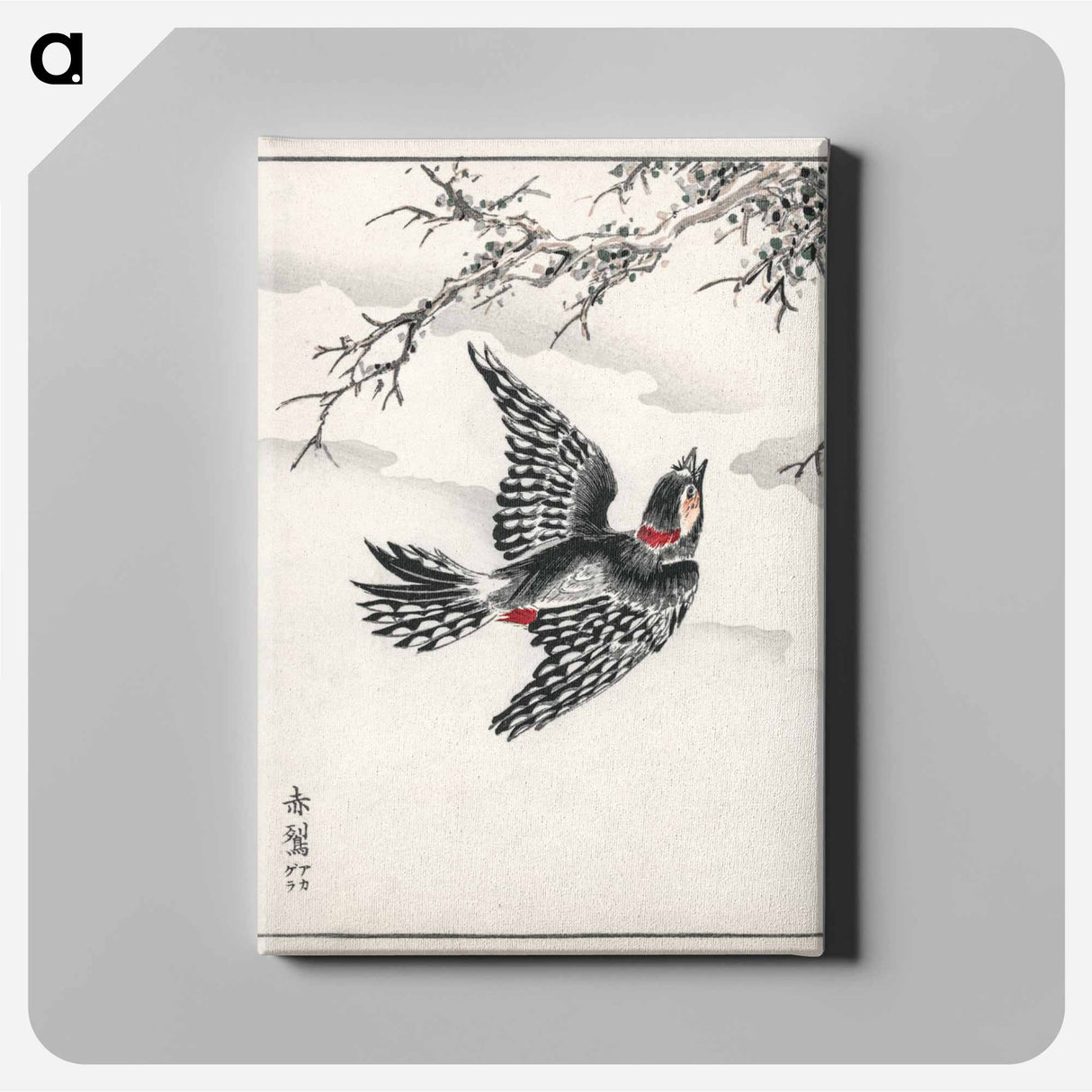 アートパネル-Hondo Great Spotted Woodpecker
 - 鳥類図鑑 Canvas.