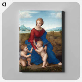 アートパネル-Madonna of the Goldfinch - ラファエロ サンティ Canvas.