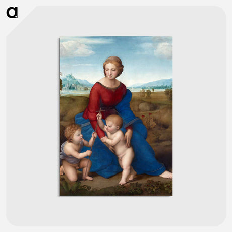アートポストカード-Madonna of the Goldfinch - ラファエロ サンティ Postcard.