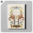 アートパネル-Guide for Constructing the Letter H from Mira Calligraphiae Monumenta
 - 書道のお手本 Canvas.