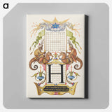 アートパネル-Guide for Constructing the Letter H from Mira Calligraphiae Monumenta
 - 書道のお手本 Canvas.