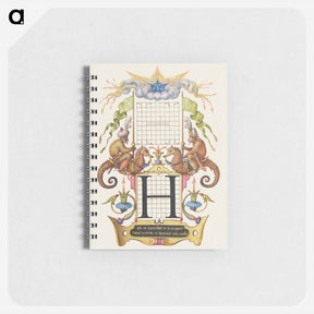 アートメモ帳-Guide for Constructing the Letter H from Mira Calligraphiae Monumenta
 - 書道のお手本 Memo.