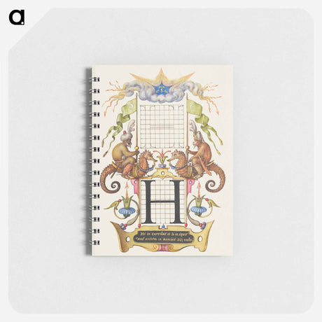 アートメモ帳-Guide for Constructing the Letter H from Mira Calligraphiae Monumenta
 - 書道のお手本 Memo.