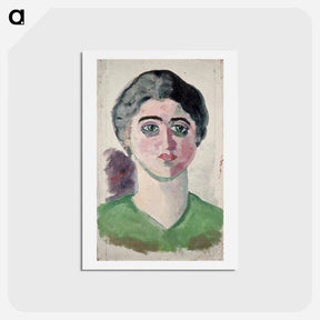 アートポストカード-Portrait of Lena Milius - テオ ファン ドゥースブルフ Postcard.